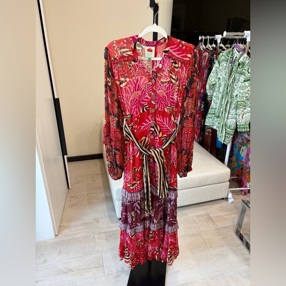 Farm Rio: Mixed Floral Prints Long Sleeve
Maxi Dress / Mty - Picture 11 of 13